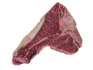 Classic dry aged T-Bone Kissamos steak with tenderloin and strip steak from VG Paterakis Kissamos