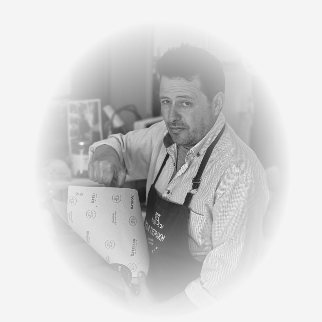 Vangelis Paterakis working in the family fish shop in Kissamos, Crete – fourth generation of Paterakis family butchers