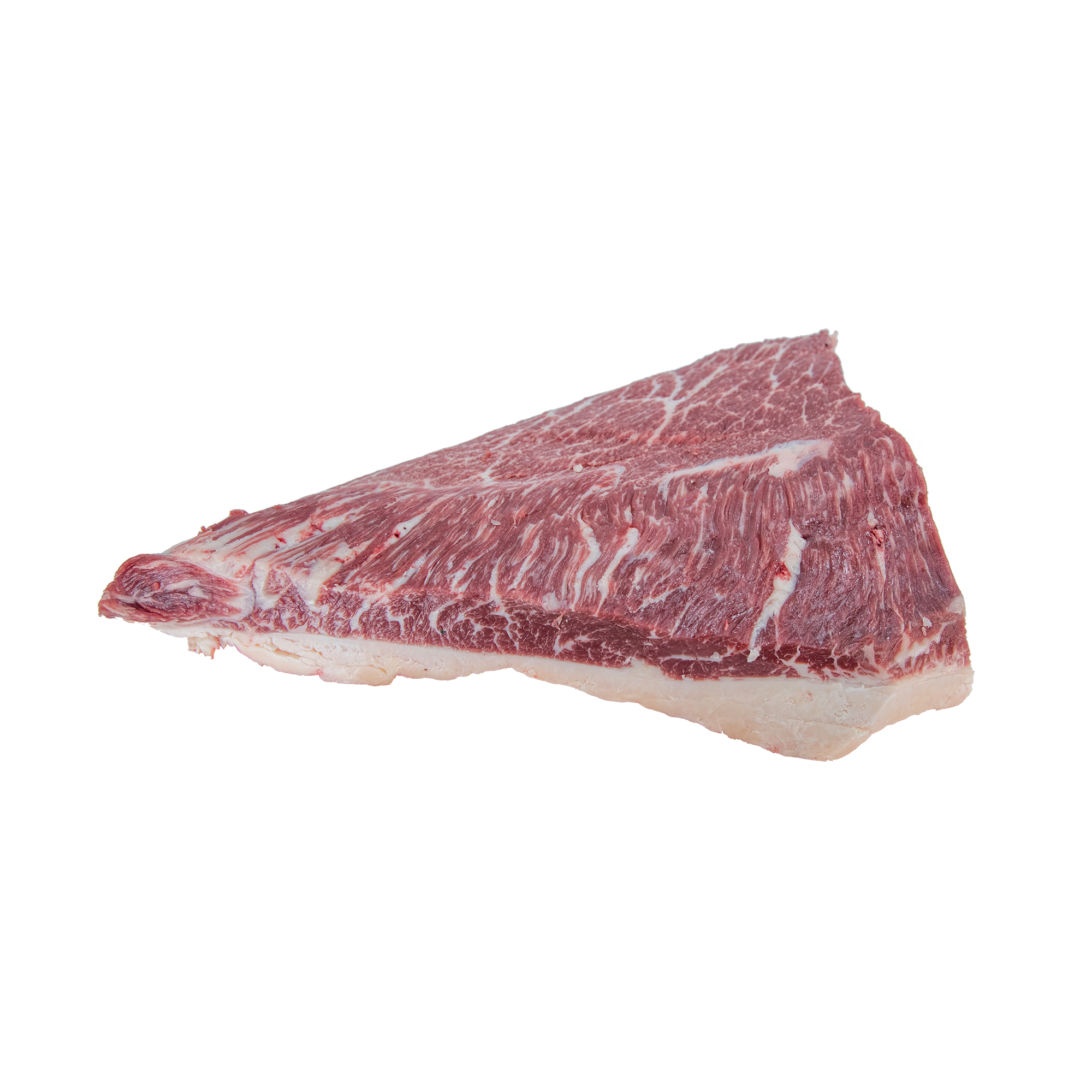 Dry aged Picanha Kissamos (rump cap) with beautiful marbling at VG Paterakis butcher shop in Kissamos